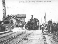 Hannut - depart du train de Statte